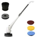 Electric Spin Scrubber Cordless Power Scrubber with Extension Handle & 5 Cleaner Brushes for Bathroom Tub Tile Kitchen Floor Grout Pool