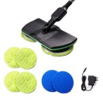 ZWC-tool Wireless Electric Rotary Mop Cleaning Handheld Spinning Mop Rechargeable Powered Floor Cleaner Scrubber with 4Pcs Yellow Pad 2 Pcs Blue Pad