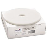 17″ Standard Floor Pads, White 5/Pack