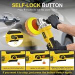 Cordless Buffer Polisher Compatible with DEWALT 20V Max Battery, 5000-10000RPM Variable Speed Brushless Motor Car Buffer, Lightweight, Rotary Polisher for Boat, Car Polishing and Waxing (Tool Only)