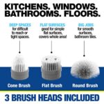 Scrubtastic Spin Scrubber, Electric Shower Scrubber – Rechargeable, Multipurpose Extendable Tile Cleaner, Bathroom, Floor & Grout Bathtub Power Scrubber with 3 Rotating Brush Heads, Improved for 2022