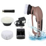 Shoe Polisher, Cordless Power Scrubber with Rechargeable Battery Sponge Pad, Brush, Shine Kit for Leather Cleaning, Oiling and Polishing