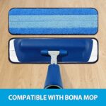 3 Pack Microfiber Cleaning Pads for Bona Mop, Safe for Hardwood and Hard-Surface Floors, Reusable Microfiber Mop Pads for 18 Inch Mop, No Residue, Super-Absorbent, Over 500 Machine Washes, Mr. Scrub