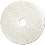 White Floor Machine Pads, Thick Floor Polishing Pads for Low-Speed 175-350 RPM Buffer/Polisher/Scrubbers, Pack of 5 (13 Inch)