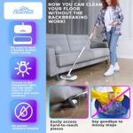 Cordless Electric Mop with Cleaning Station – Electric Spin Mop with LED Headlight and Water Sprayer – Cordless Mop with Build-in 300 ml Water Tank – 3 Sets of Floor Buffer Pads – Hardwood Floor Cleaner – Electric Spin Scrubber